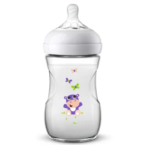 شیشه شیر اونت نچرال 2قطره جعبه ای 260میل 1+ماه اسب آبی پروانه Avent