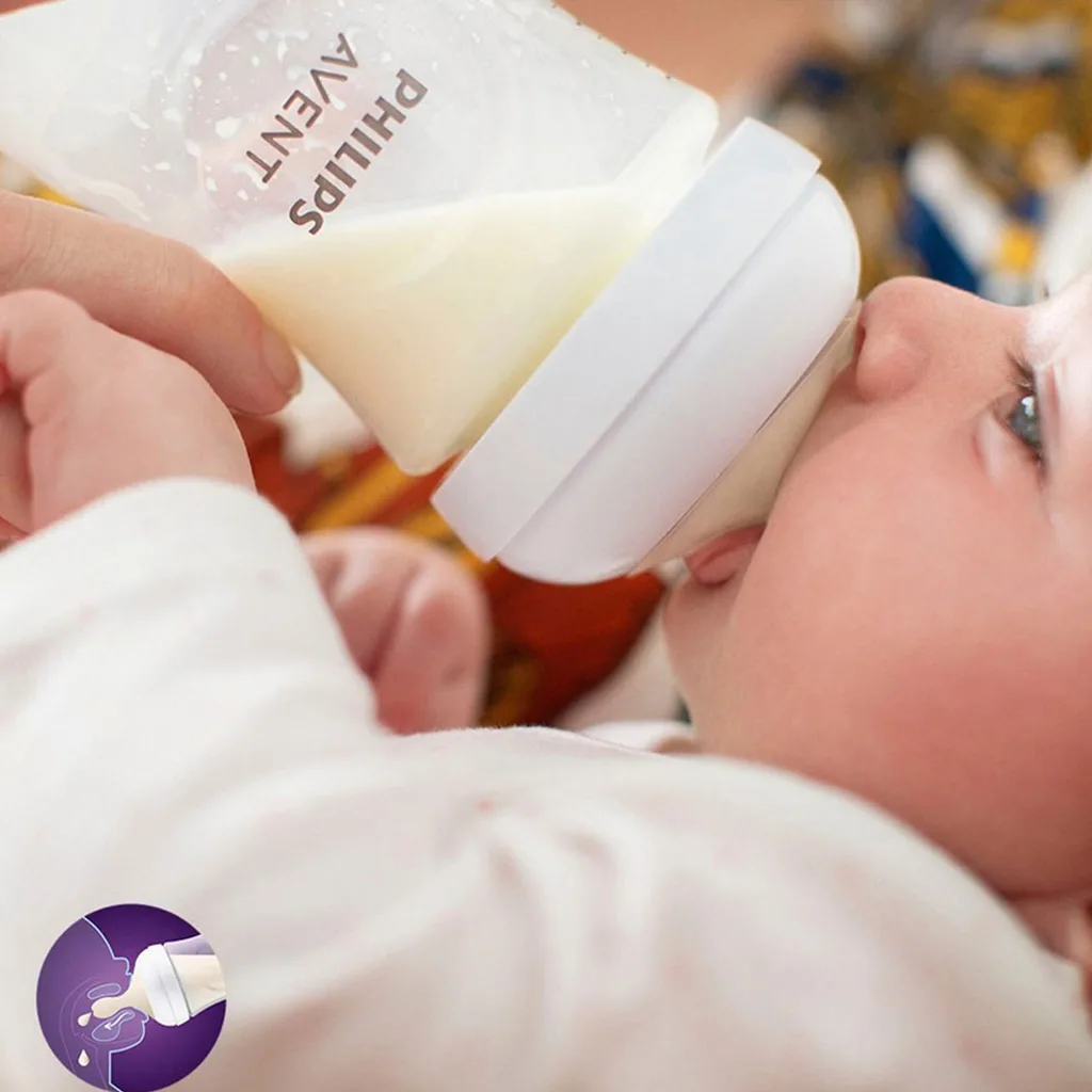 شیشه شیر نچرال 330میل بدون جعبه آغازین 3+ماه 4قطره اونت Avent