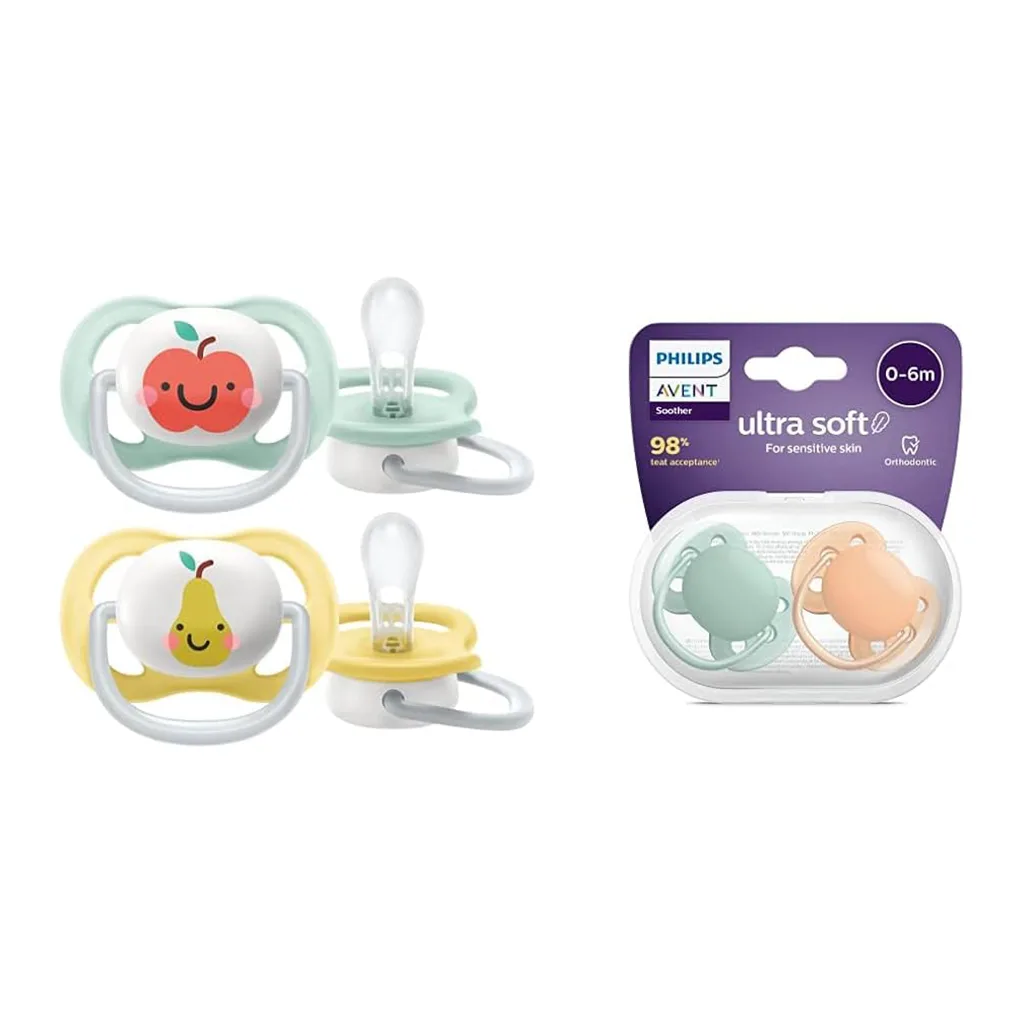 پستانک اونت 2عددی اولترا ایر Ultra Air 0-6 سیب گلابی Avent