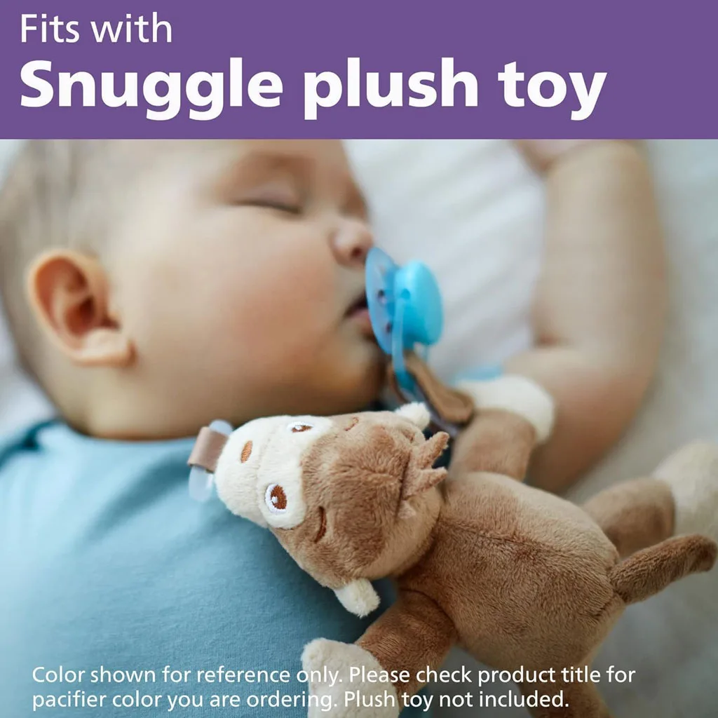 پستانک اونت 2عددی اولترا سافت Ultra Soft 0-6 سفید آبی ساده Avent