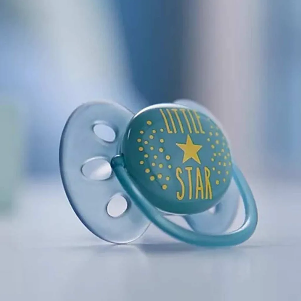 پستانک اونت 2عددی Hello little star اولترا سافت Ultra Soft 6-18 قلب ستاره Avent