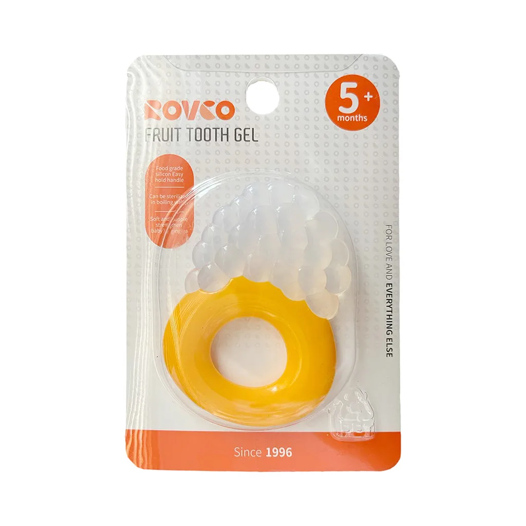 دندانگیر دسته دار سر سیلیکونی طرح انگور 5+ماه روکو Rovco