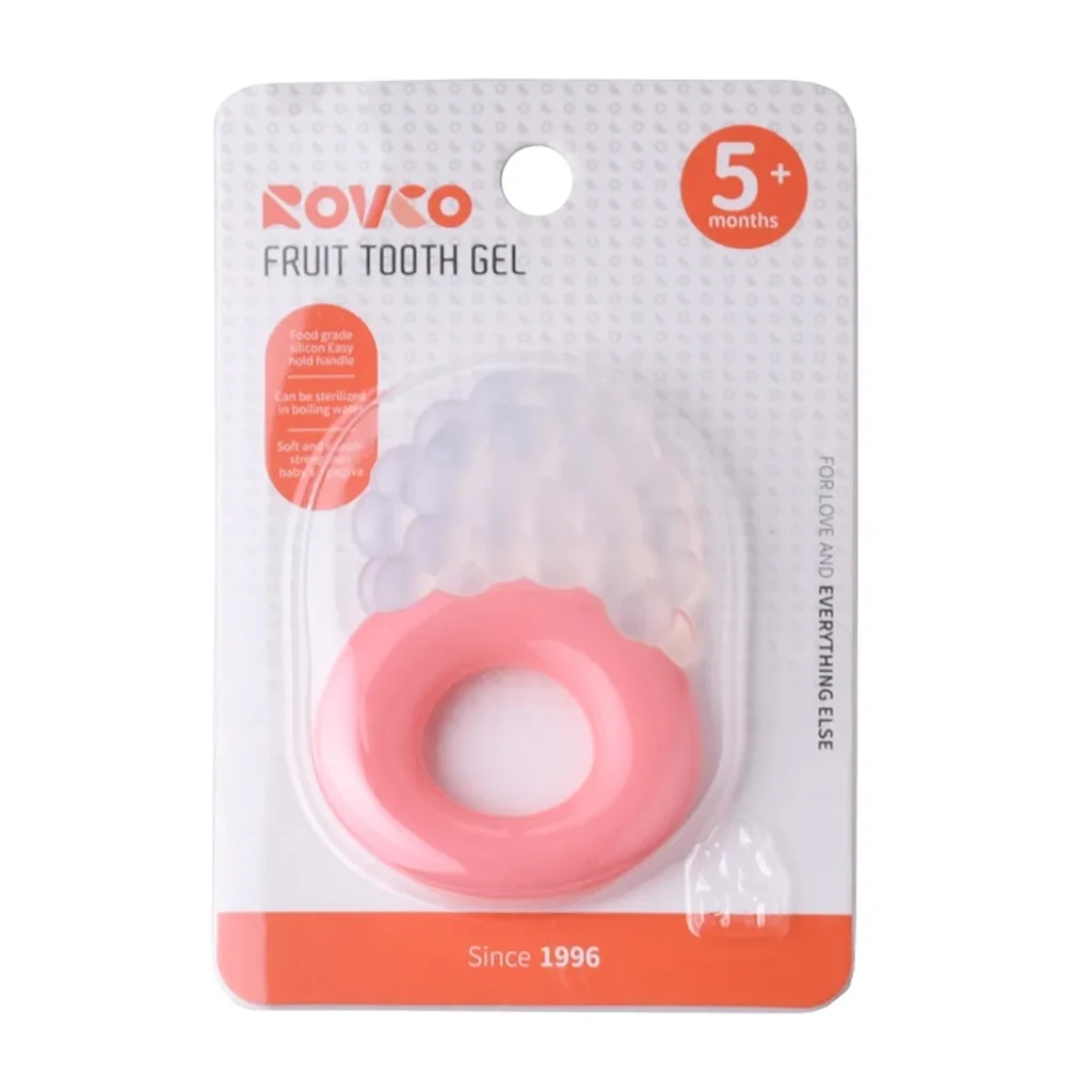 دندانگیر دسته دار سر سیلیکونی طرح انگور 5+ماه روکو Rovco
