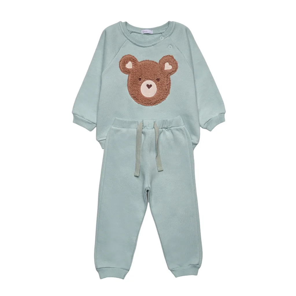 ست بلوز شلوار پاپو Shania خرس سبز دریایی Papo