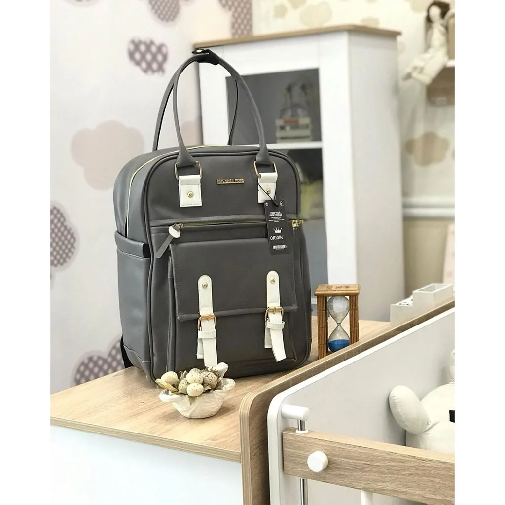 ساک لوازم یوناکو مدل کاسپین کوله ای دسته بلند جلوجیب بند سفید Unaco