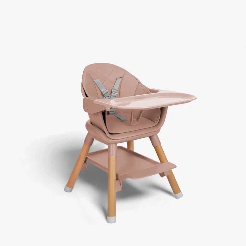 صندلی غذا کیکابو مدل Woody 2in1 پایه چوبی 2کاره Kikkaboo