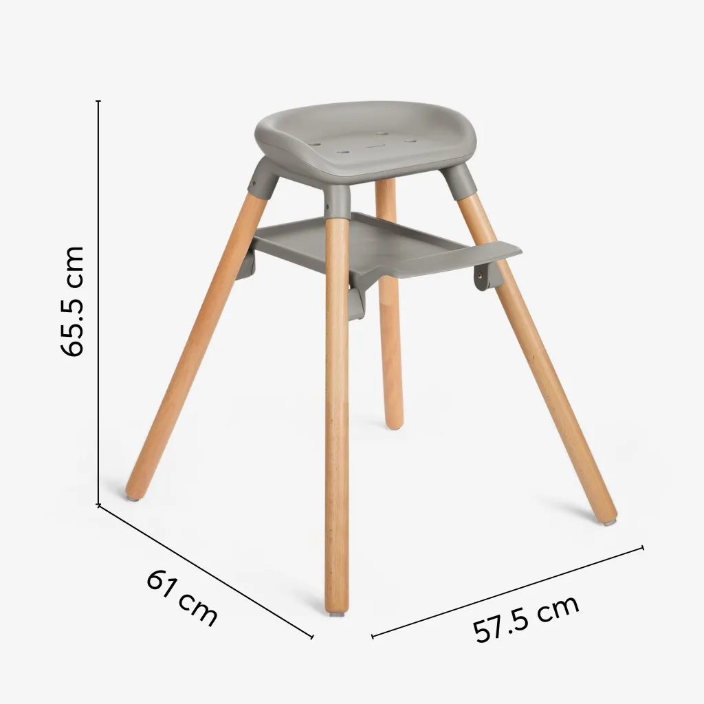 صندلی غذا کیکابو مدل Woody 2in1 پایه چوبی 2کاره Kikkaboo