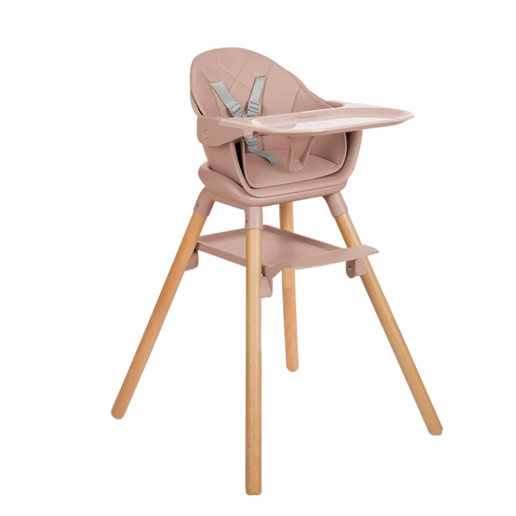صندلی غذا کیکابو مدل Woody 2in1 پایه چوبی 2کاره Kikkaboo