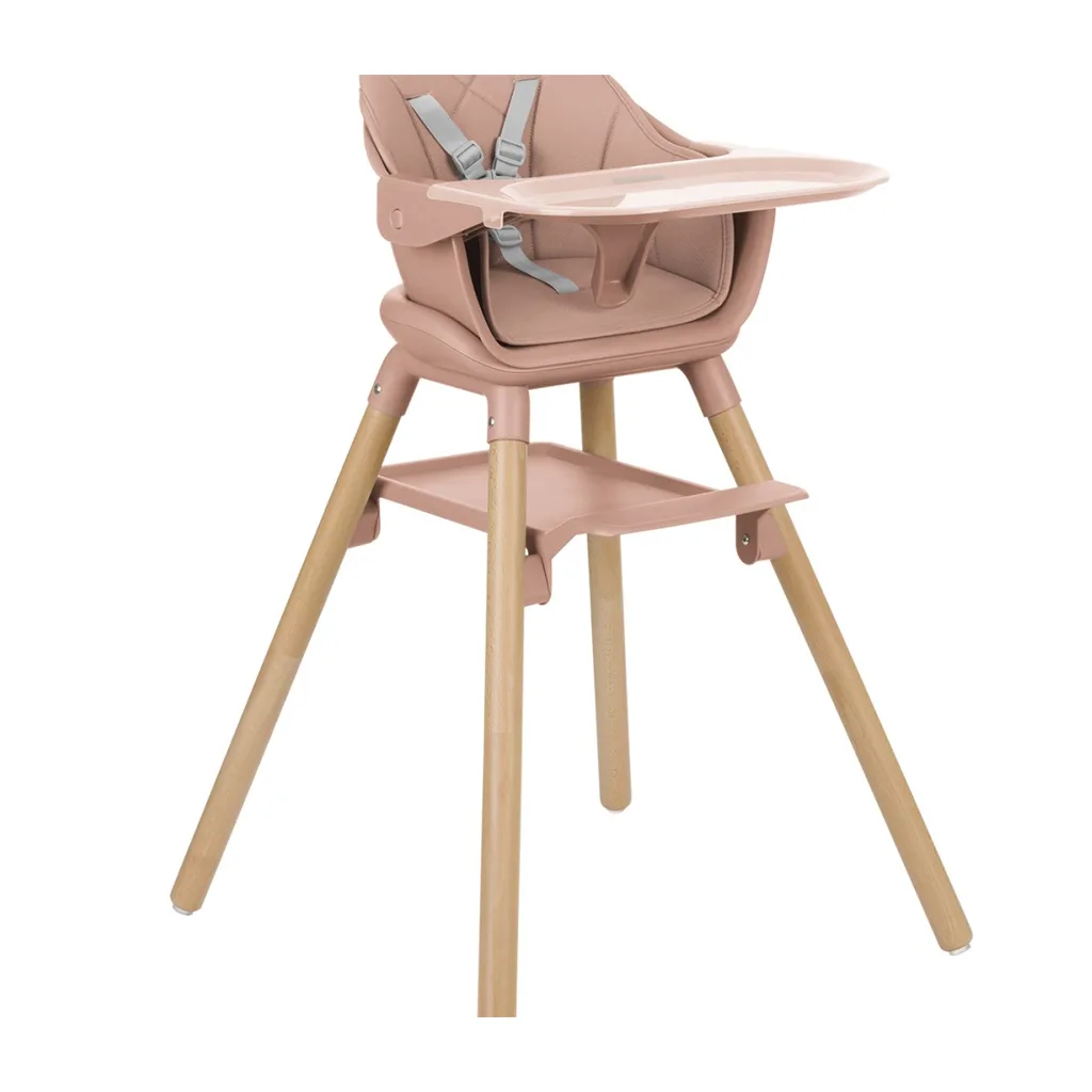 صندلی غذا کیکابو مدل Woody 2in1 پایه چوبی 2کاره Kikkaboo