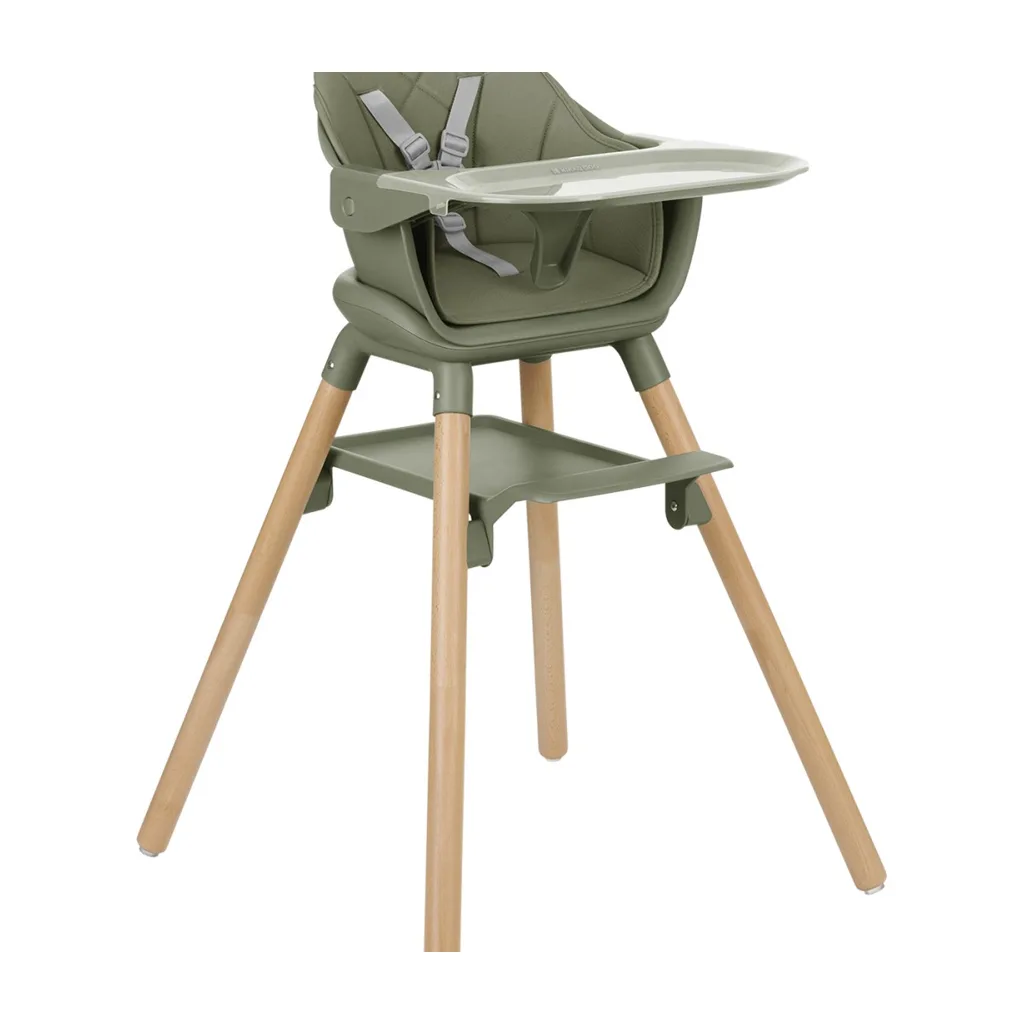 صندلی غذا کیکابو مدل Woody 2in1 پایه چوبی 2کاره Kikkaboo