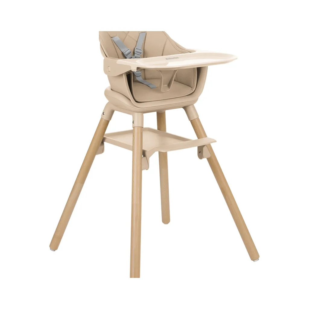 صندلی غذا کیکابو مدل Woody 2in1 پایه چوبی 2کاره Kikkaboo