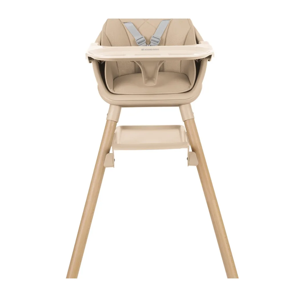 صندلی غذا کیکابو مدل Woody 2in1 پایه چوبی 2کاره Kikkaboo