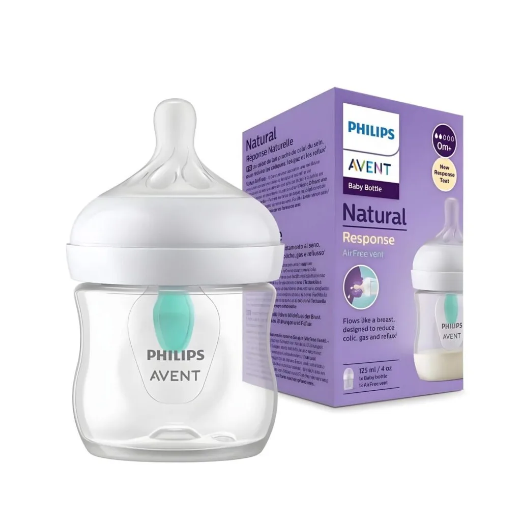 شیشه شیر سوپاپدار ریسپانس 125میل اونت Avent