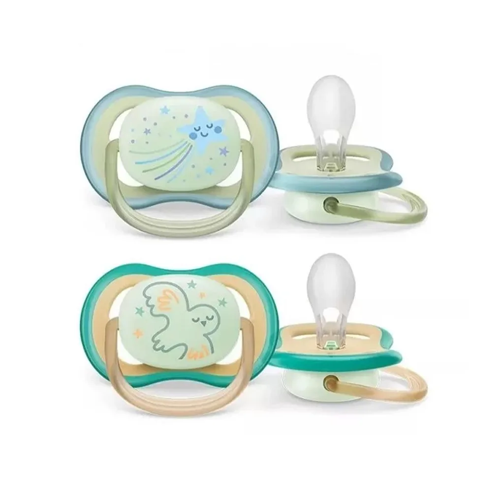 پستانک اونت Ultra Air اولترا ایر 2عددی ستاره عقاب نایت شبرنگ 0-6ماه اونت Avent