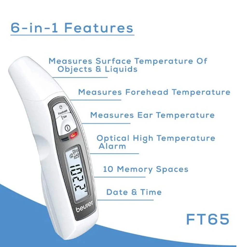 تب سنج دماسنج بیورر دیجیتالی لیزری گوش و پیشانی Beurer