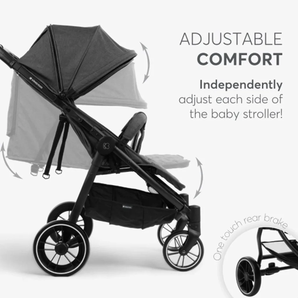 کالسکه 2قلو کیکابو مدل For Twins Happy 2 دسته مبلی Kikkaboo