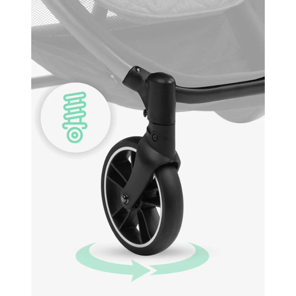 کالسکه 2قلو کیکابو مدل For Twins Happy 2 دسته مبلی Kikkaboo