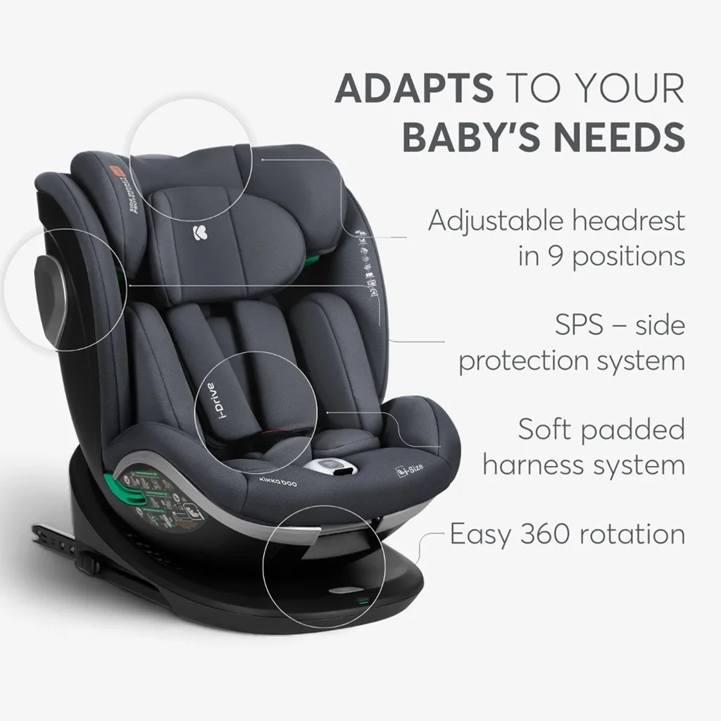 صندلی ماشین کیکابو مدل I Drive I size طبی 360درجه ایزوفیکس دار Kikkaboo