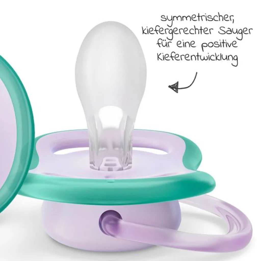 پستانک اونت Ultra Air الترا ایر 2عددی رنگین کمان خورشید 0-6ماه Avent