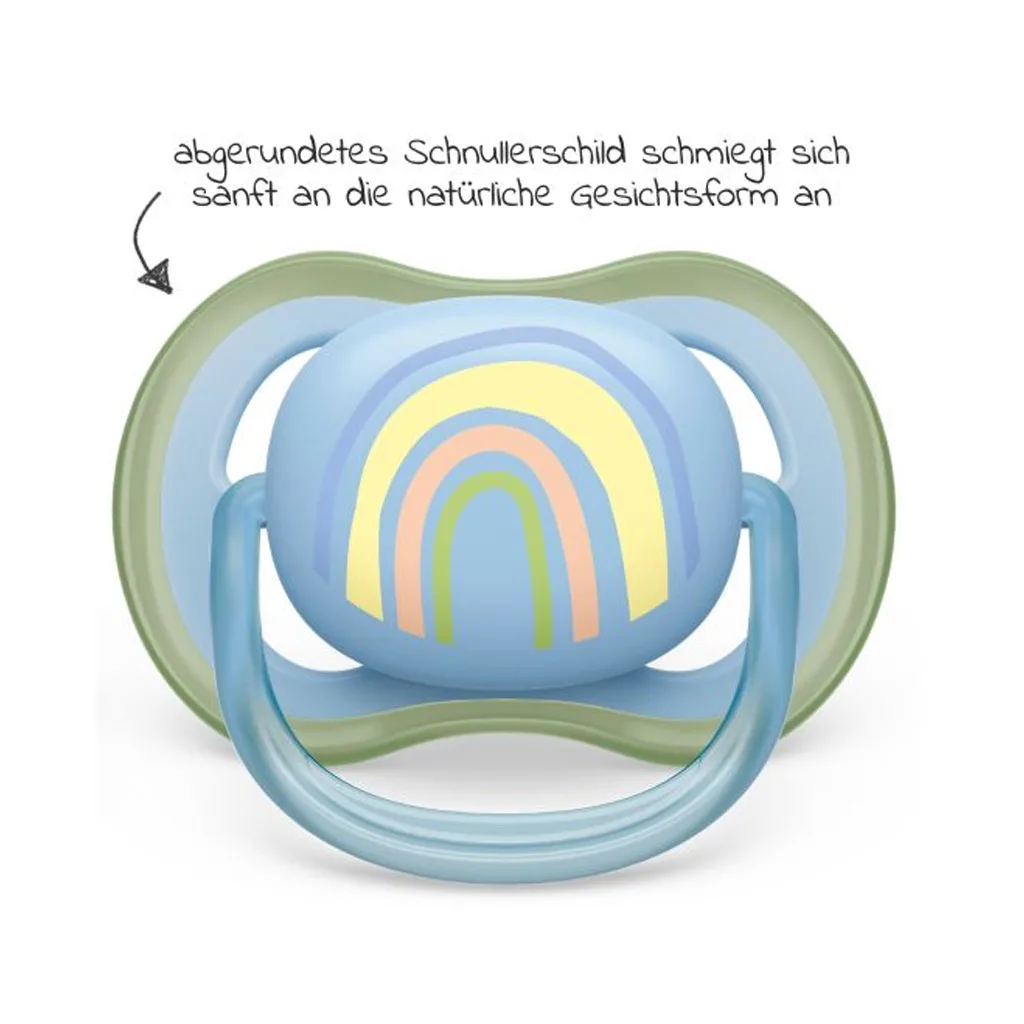 پستانک اونت Ultra Air الترا ایر 2عددی رنگین کمان خورشید 0-6ماه Avent
