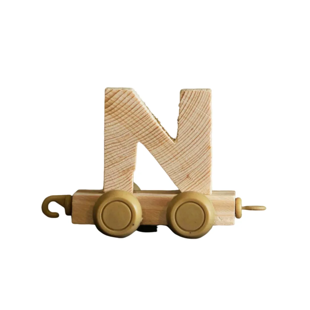 هدایای چوبی و تبلیغاتی حروف لاتین انگلیسی اسم ساز قطار شادی Happy Train