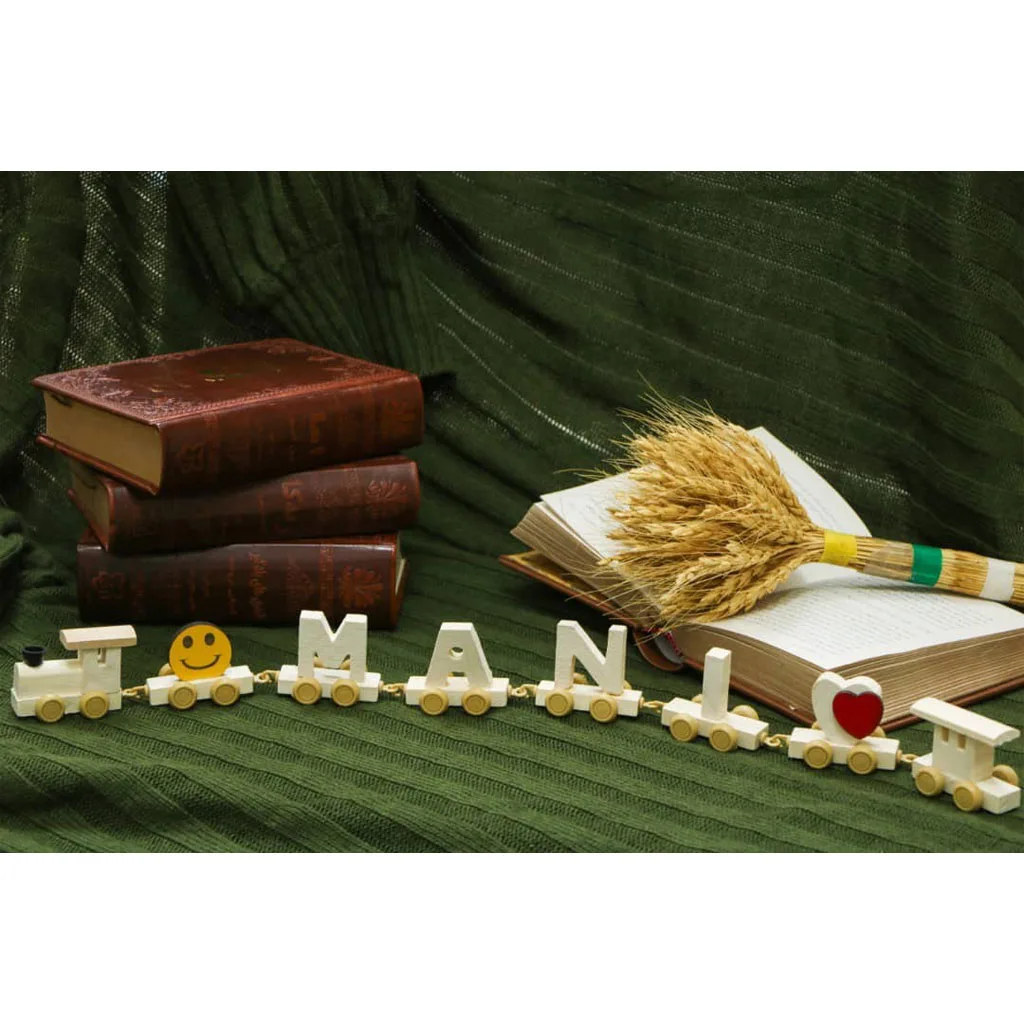 هدایای چوبی و تبلیغاتی حروف لاتین انگلیسی اسم ساز قطار شادی Happy Train
