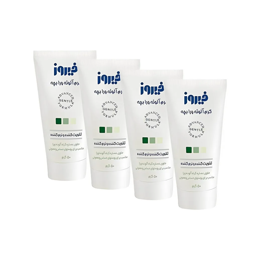 کرم آلوئه را فیروز نرم کننده و التیام پوست مناسب پوست حساس 50گرمی Firooz