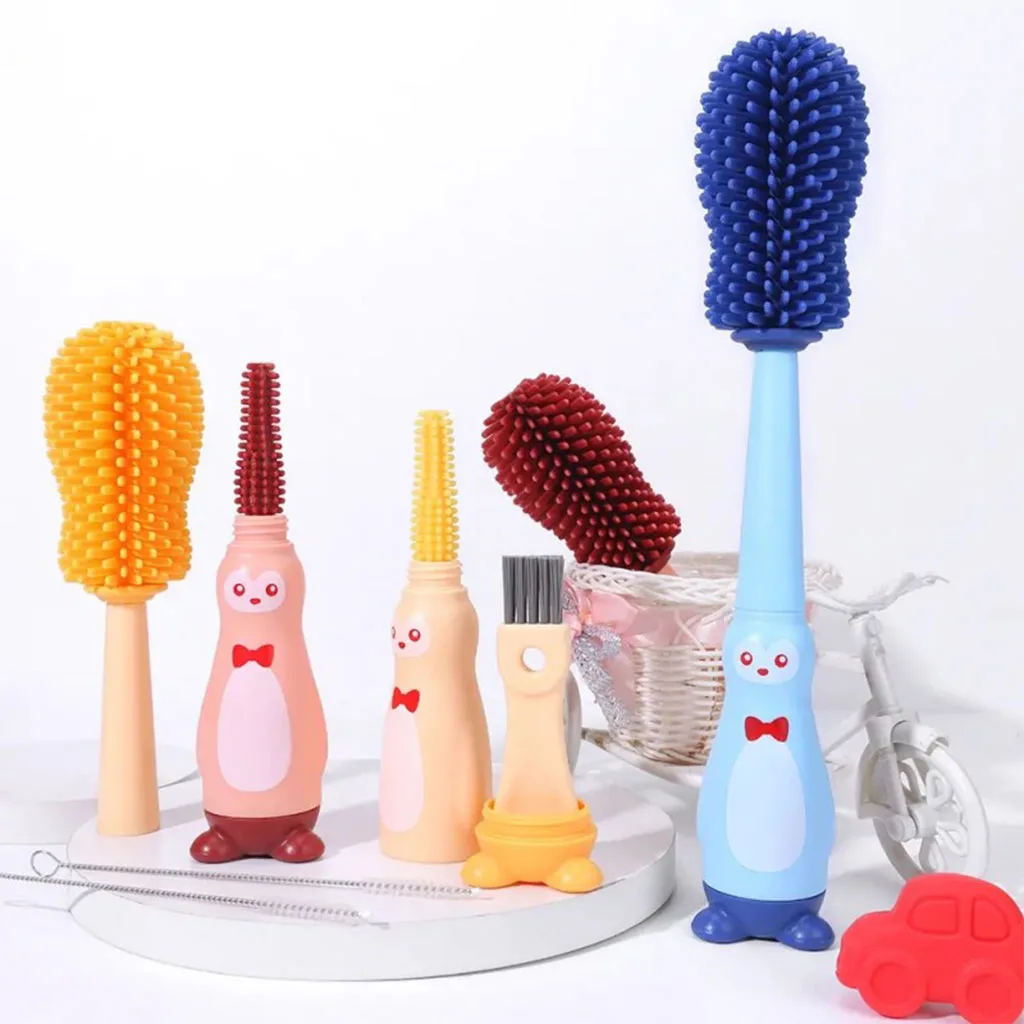 برس شيشه شور اونت 3تكه سيليكونی پيگوئن پاپيونی Avent