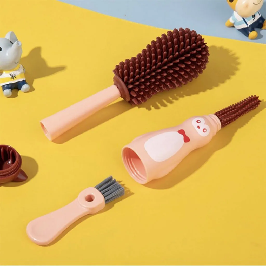 برس شيشه شور اونت 3تكه سيليكونی پيگوئن پاپيونی Avent