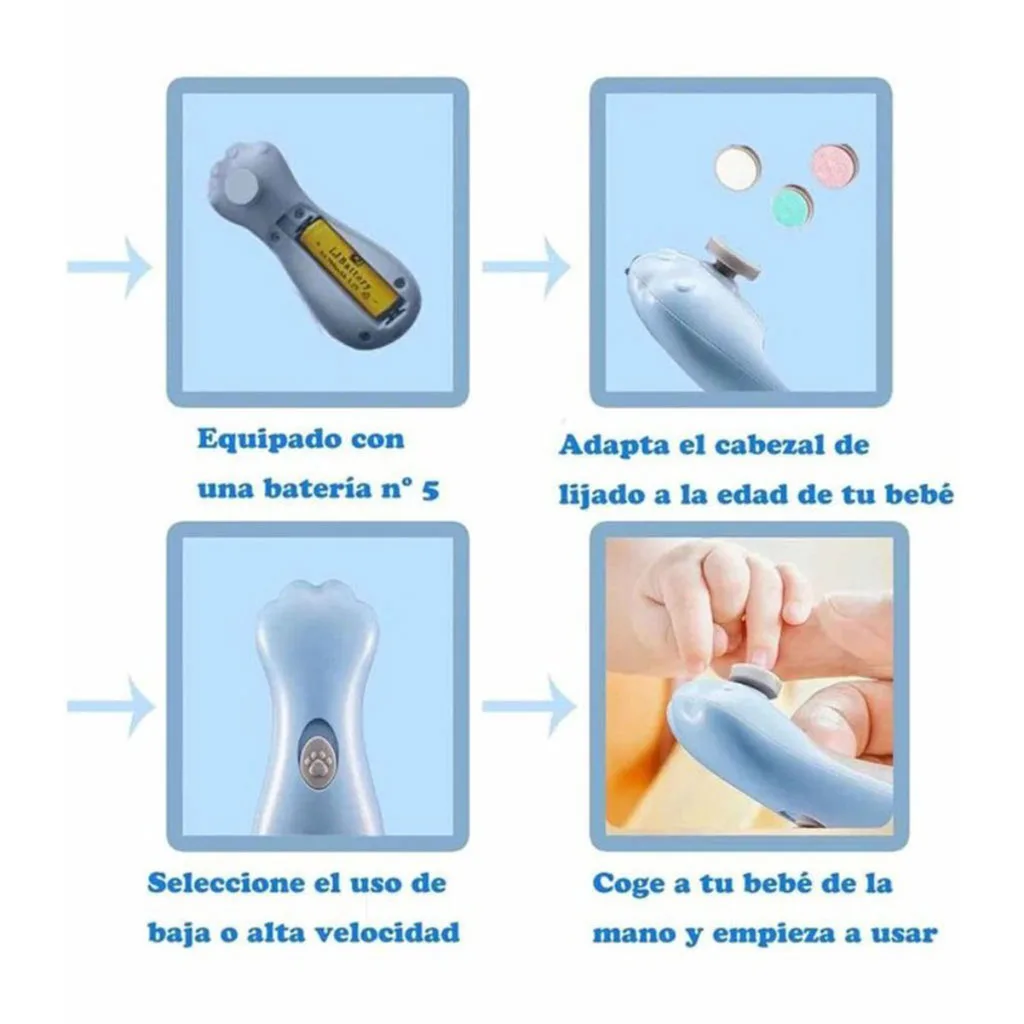 سوهان برقی اونت 8تكه باطری خور قاب دار پرتاب مسافرتی Avent