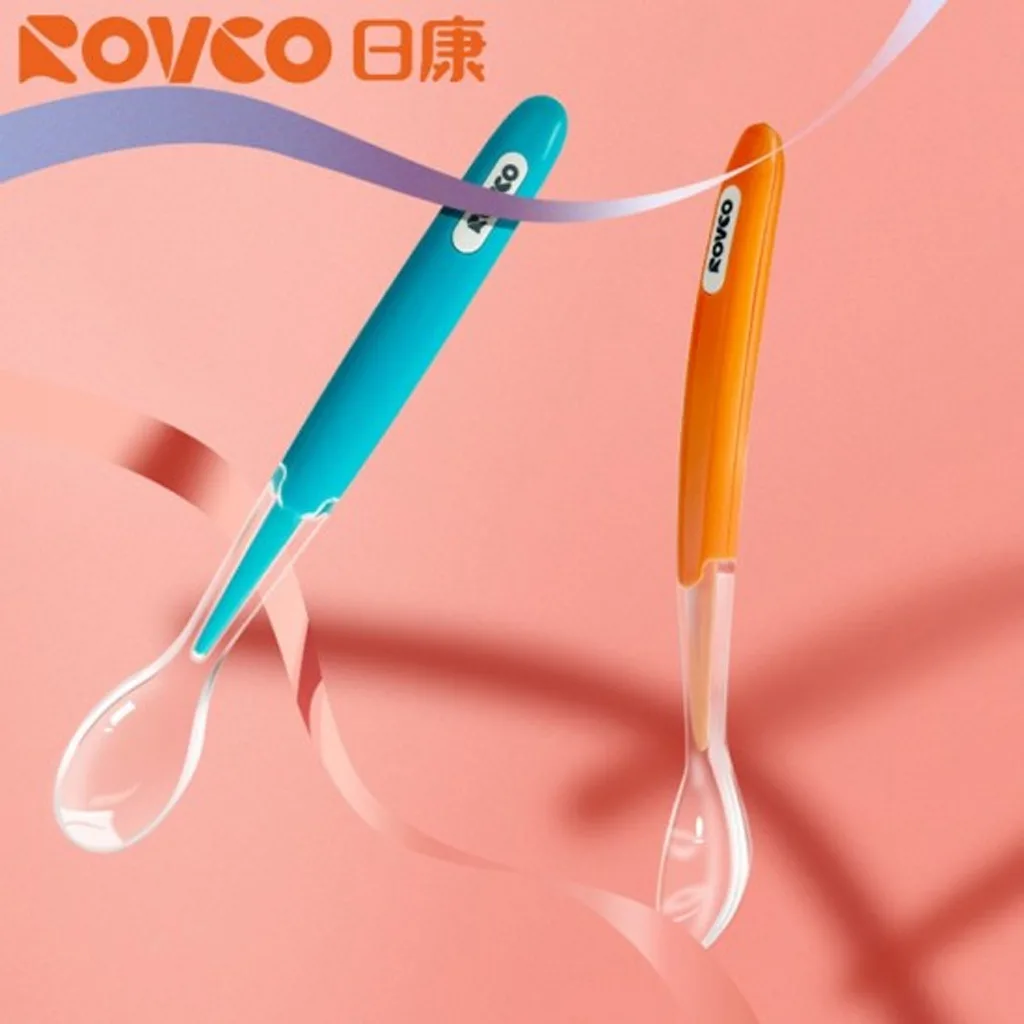 قاشق تکی سر سیلیکونی قابدار 0+ماه روکو Rovco