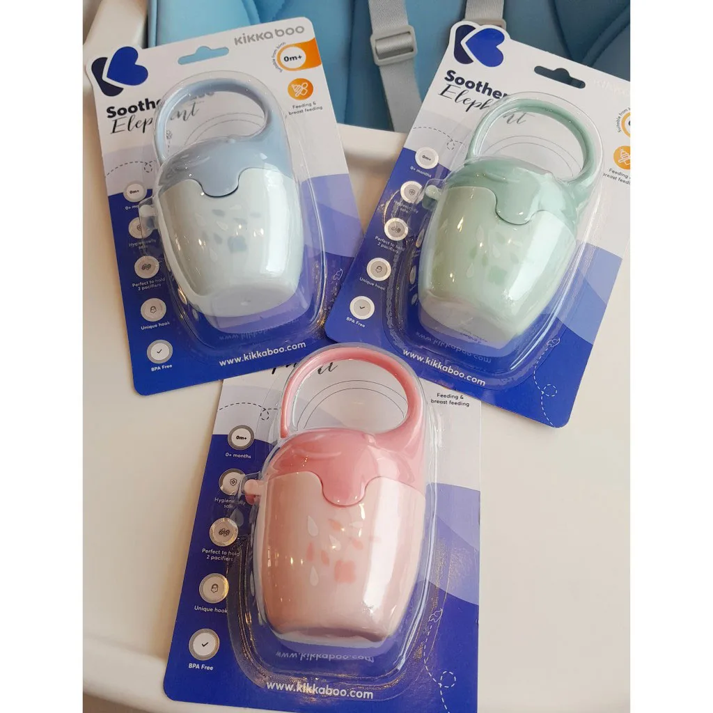 قاب پستانک کیکابو Elephant طرح فیل 2رنگ 0+ماه Kikkaboo