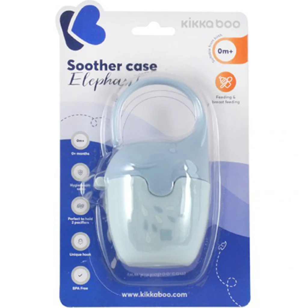 قاب پستانک کیکابو Elephant طرح فیل 2رنگ 0+ماه Kikkaboo