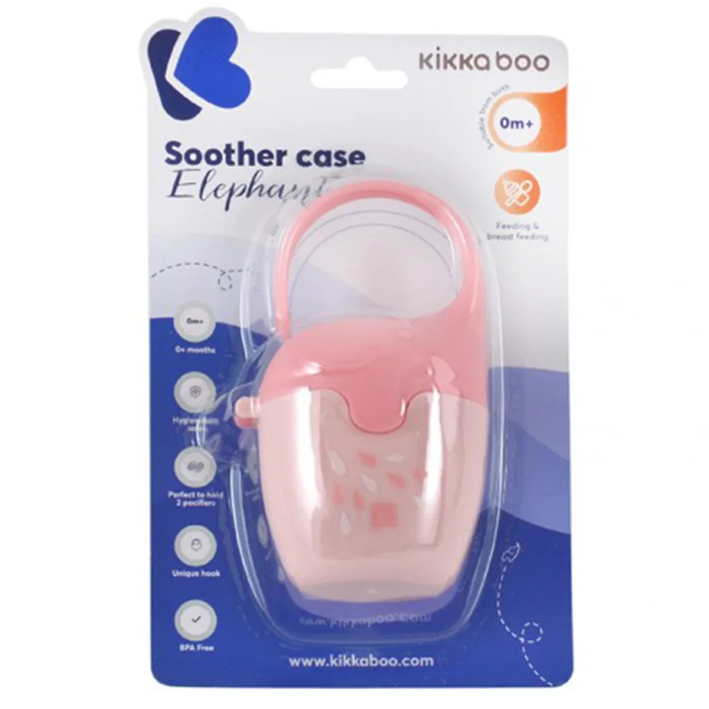 قاب پستانک کیکابو Elephant طرح فیل 2رنگ 0+ماه Kikkaboo