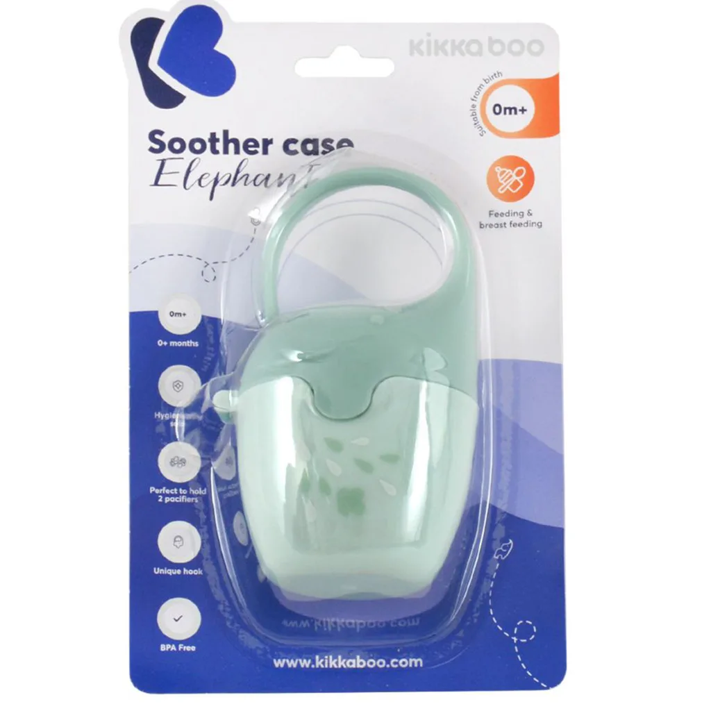 قاب پستانک کیکابو Elephant طرح فیل 2رنگ 0+ماه Kikkaboo