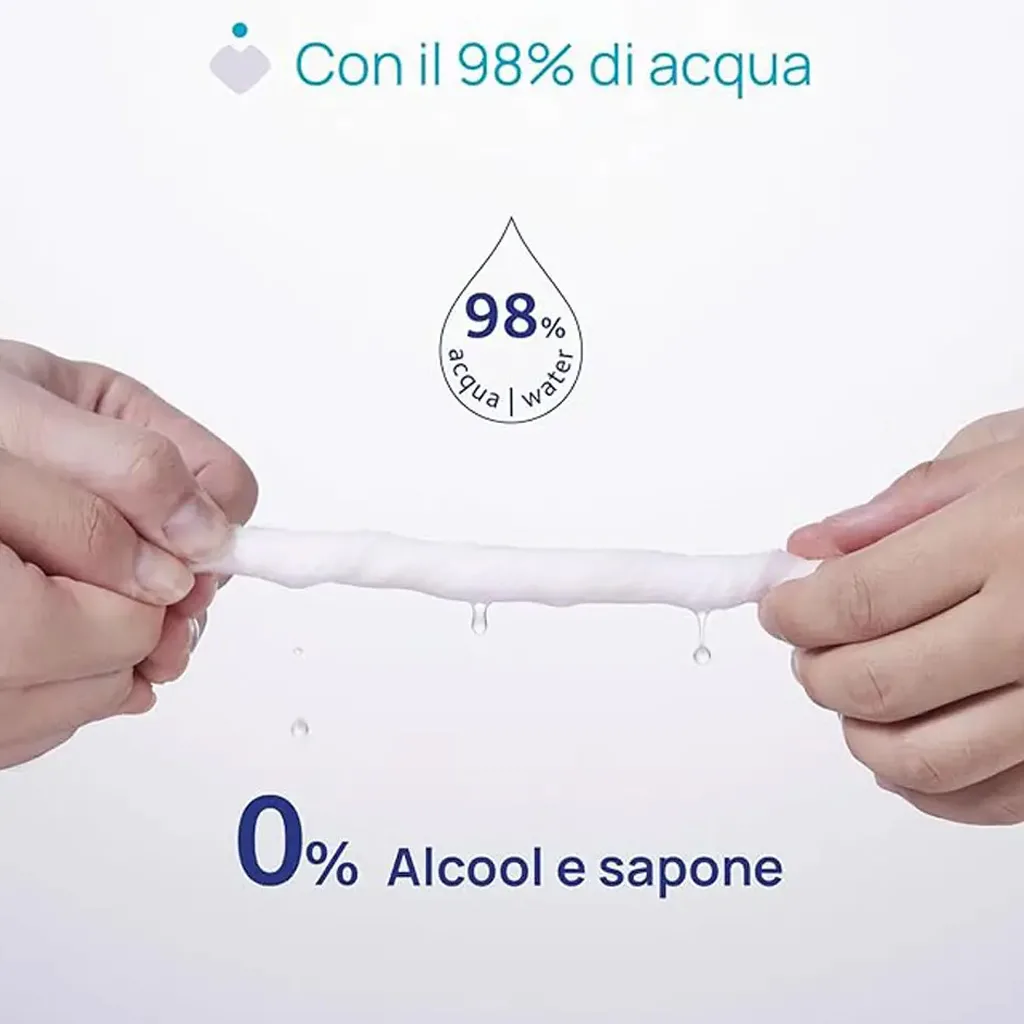 دستمال مرطوب چیکو salviettine Delicate دربدار 72عددی 2رنگ 98درصد آب chicco