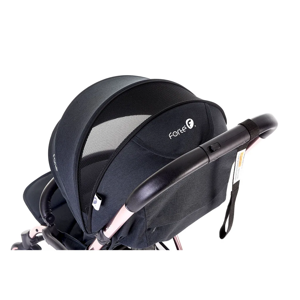 ست کالسکه کریر فورته Travel مسافرتی دسته چرم عصایی ایتالیایی Forte