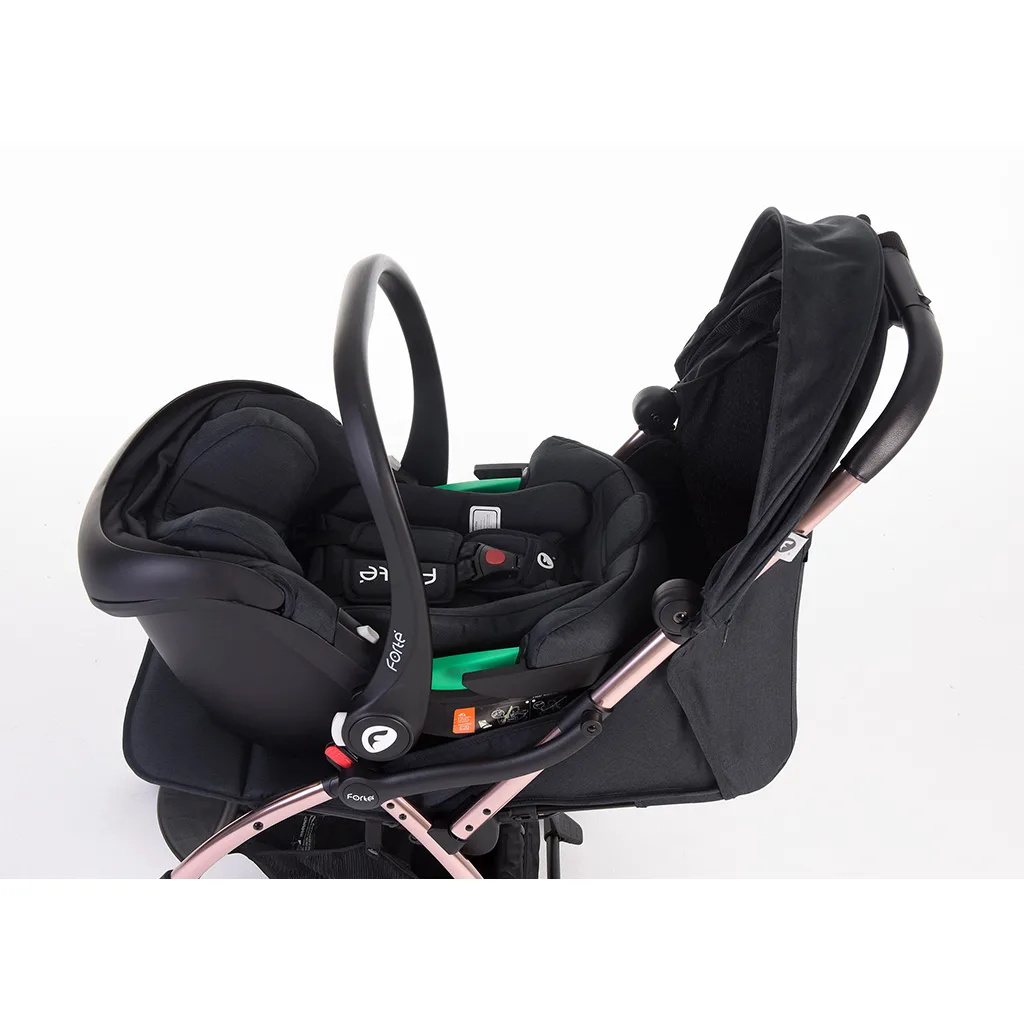 ست کالسکه کریر فورته Travel مسافرتی دسته چرم عصایی ایتالیایی Forte