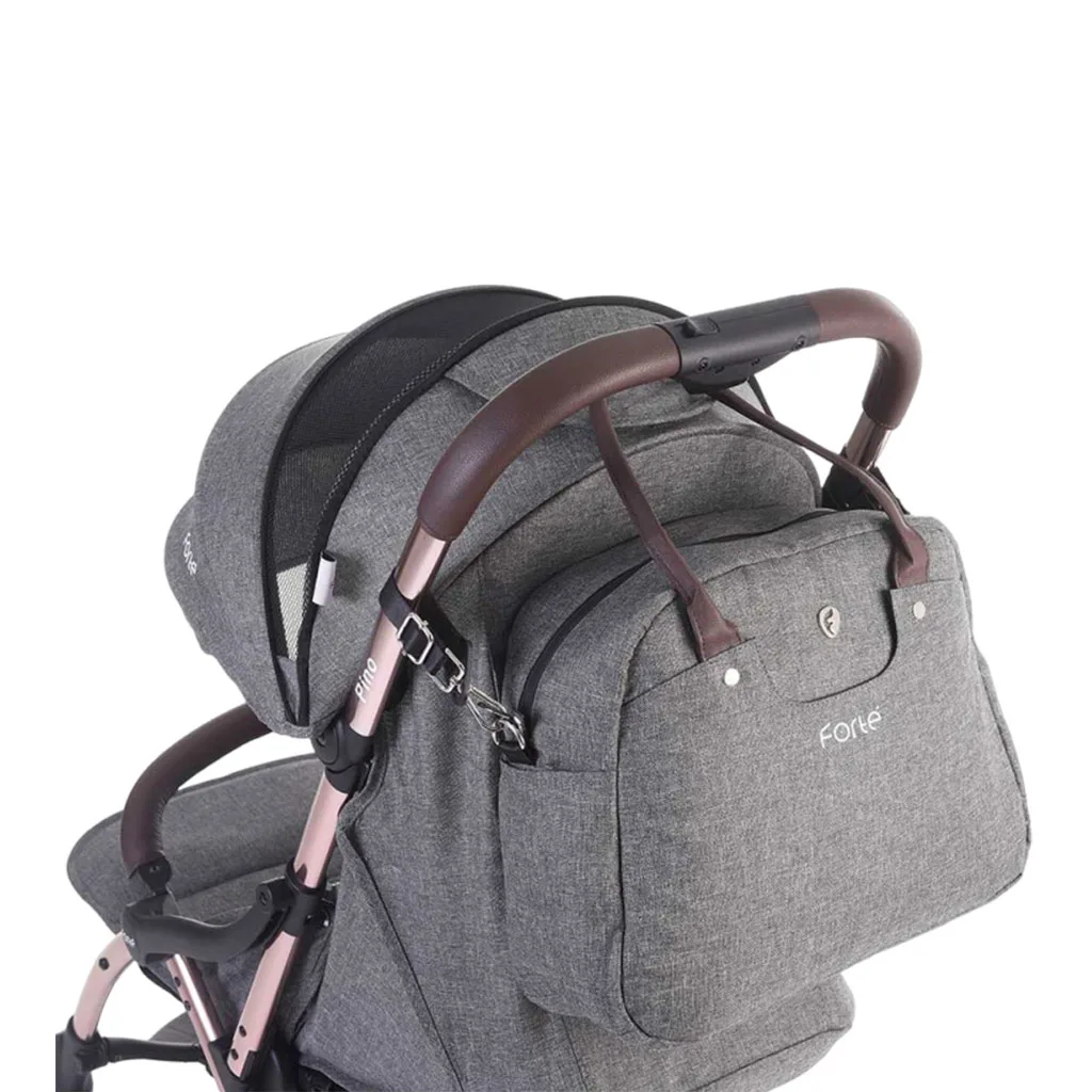 ست کالسکه کریر فورته Travel مسافرتی دسته چرم عصایی ایتالیایی Forte