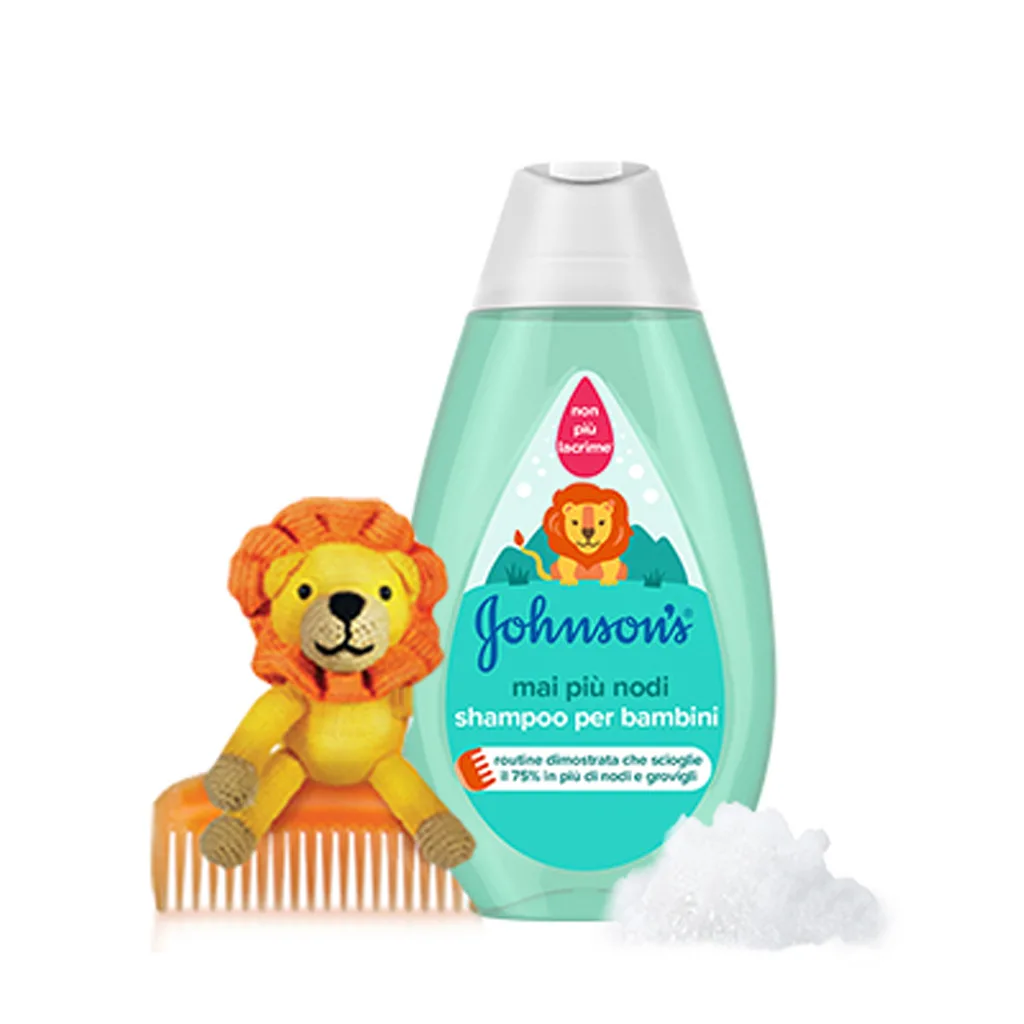 شامپو سروبدن جانسون گره بازکن Mai Piu Nodi Bambini طرح شیر Johnsons