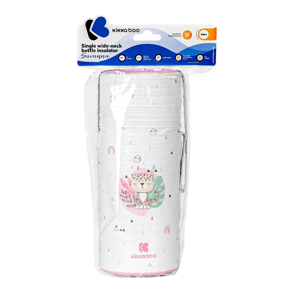 کیف فلاسک شیشه شیر کیکابو مدل Savanna عایق حرارتی Kikkaboo