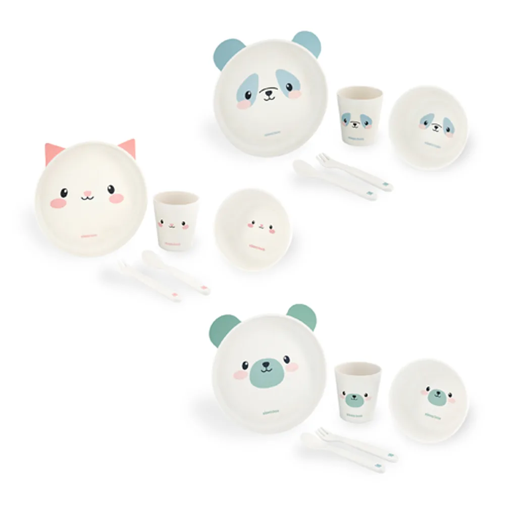 سرویس بامبو کیکابو Bamboo Tablewear set حیوانات 6+ماه Kikkaboo