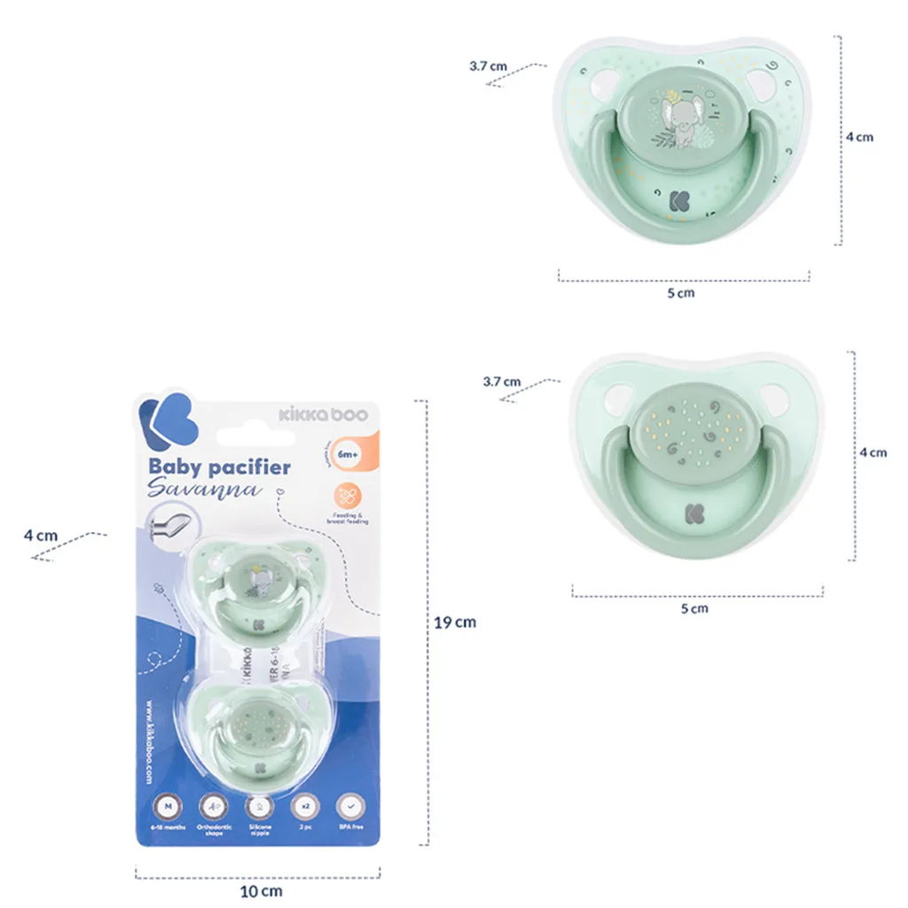 پستانک کیکابو savanna ارتودنسی دربدار 18-6ماه Kikkaboo