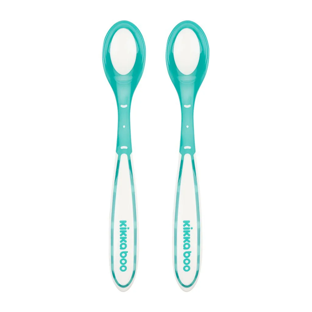 قاشق كيكابو مدل Boo حرارتی 6+ماه 2عددی Kikkaboo