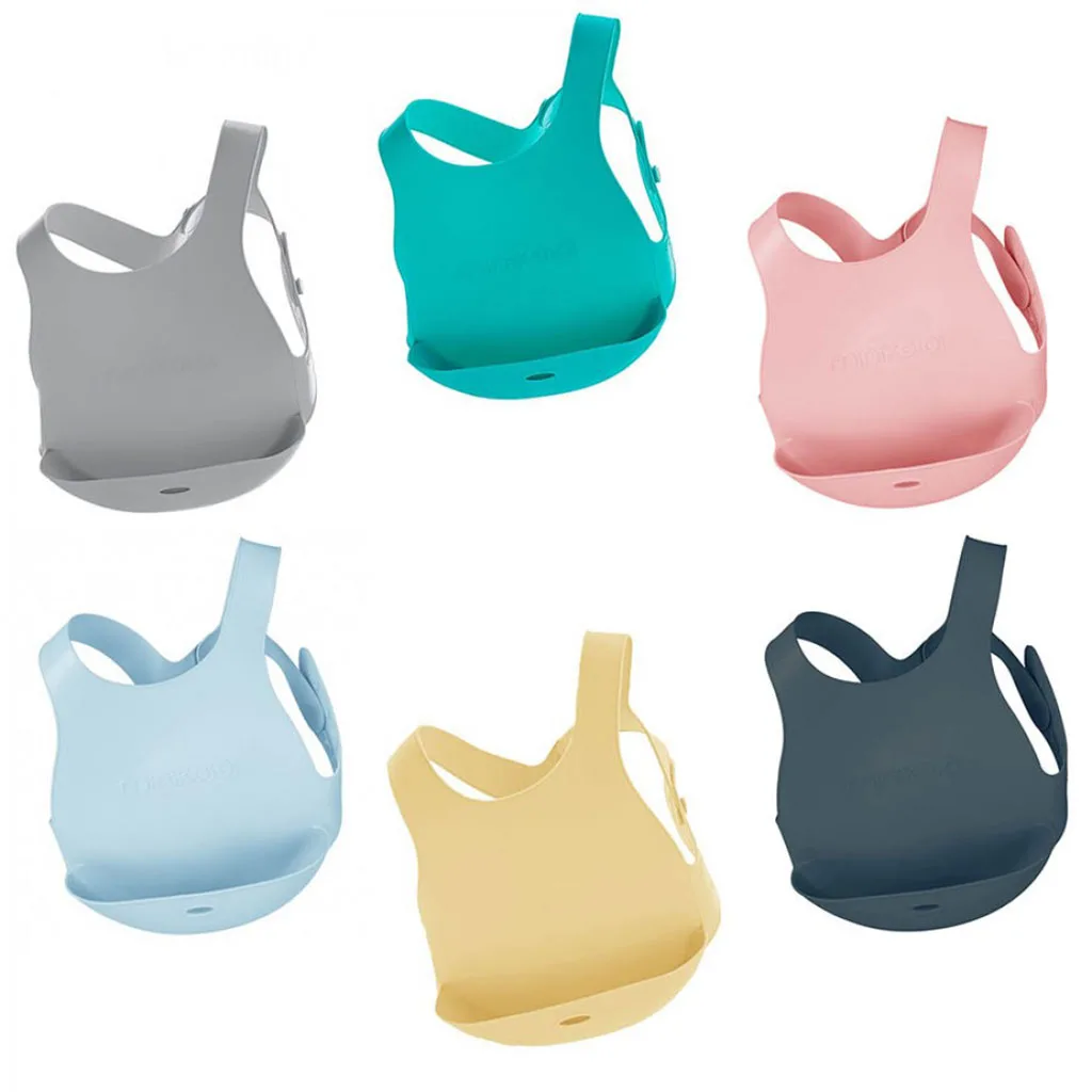 پيشبند سيليكونی مينيک اوی اوی Flexi Bib کاسه ای پشت بنددار Minikoioi