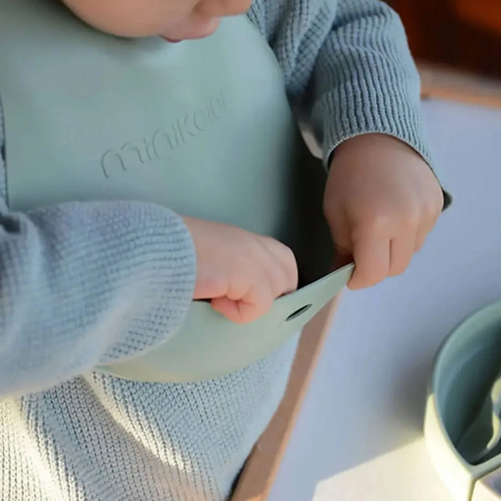 پيشبند سيليكونی مينيک اوی اوی Flexi Bib کاسه ای پشت بنددار Minikoioi