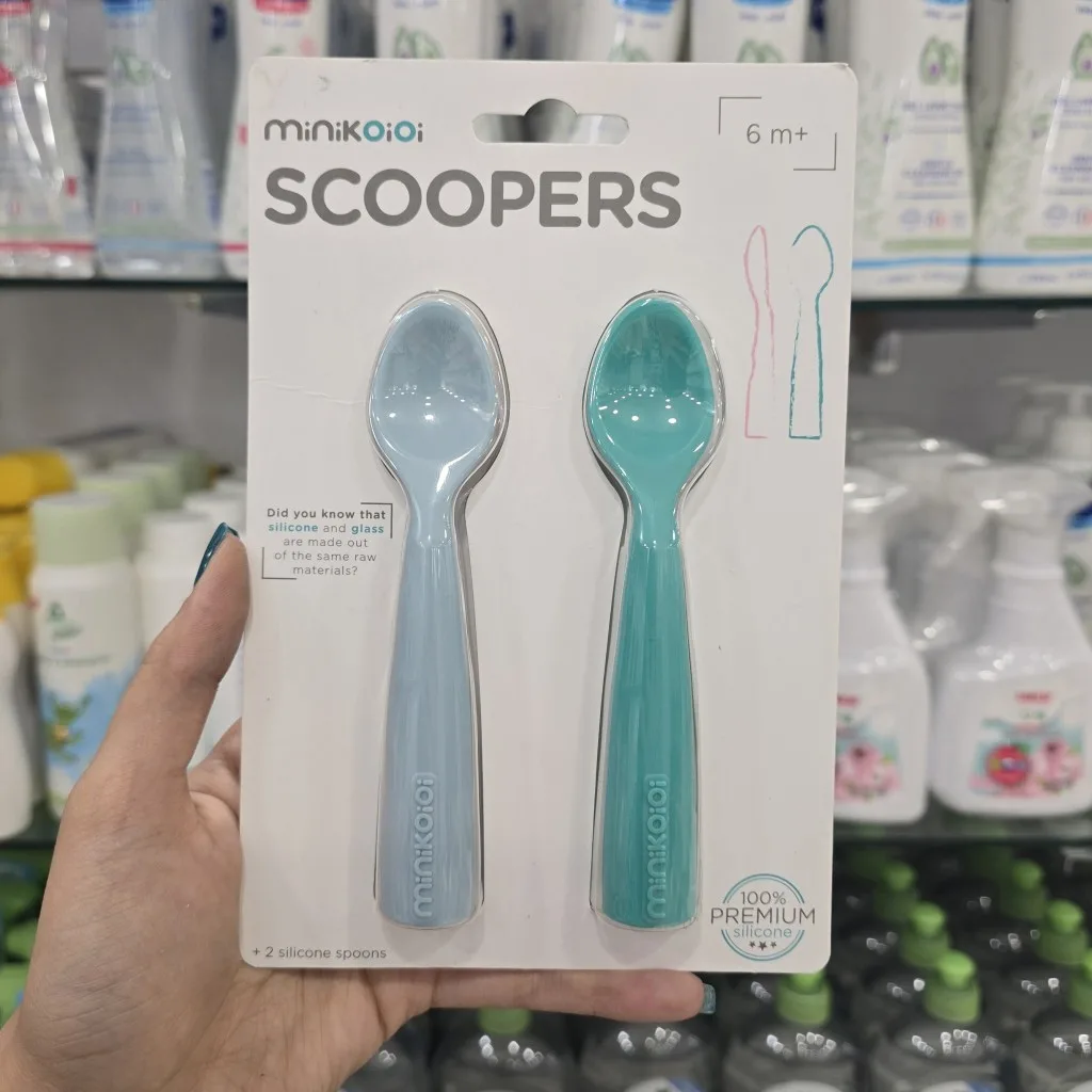 قاشق مینیک اوی اوی Scoopers سیلیکونی 2عددی Minik oioi