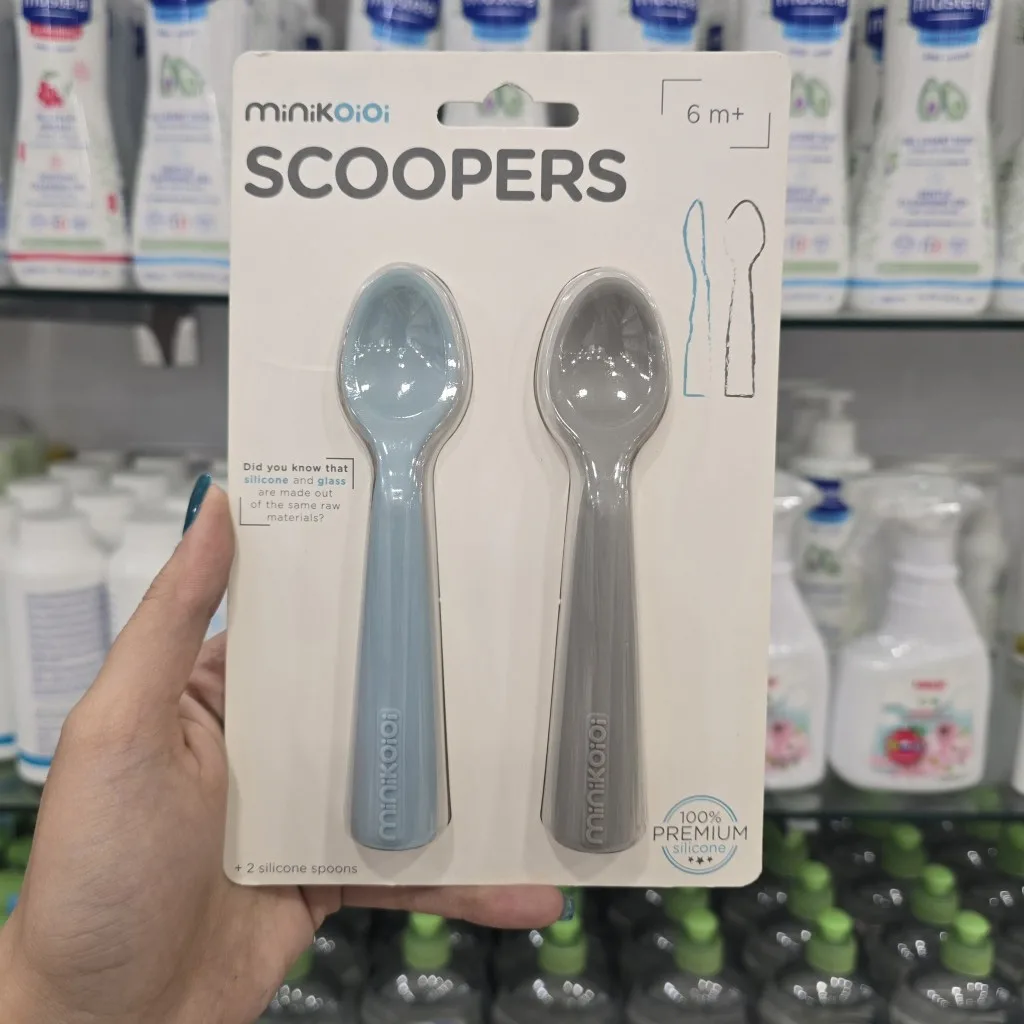 قاشق مینیک اوی اوی Scoopers سیلیکونی 2عددی Minik oioi