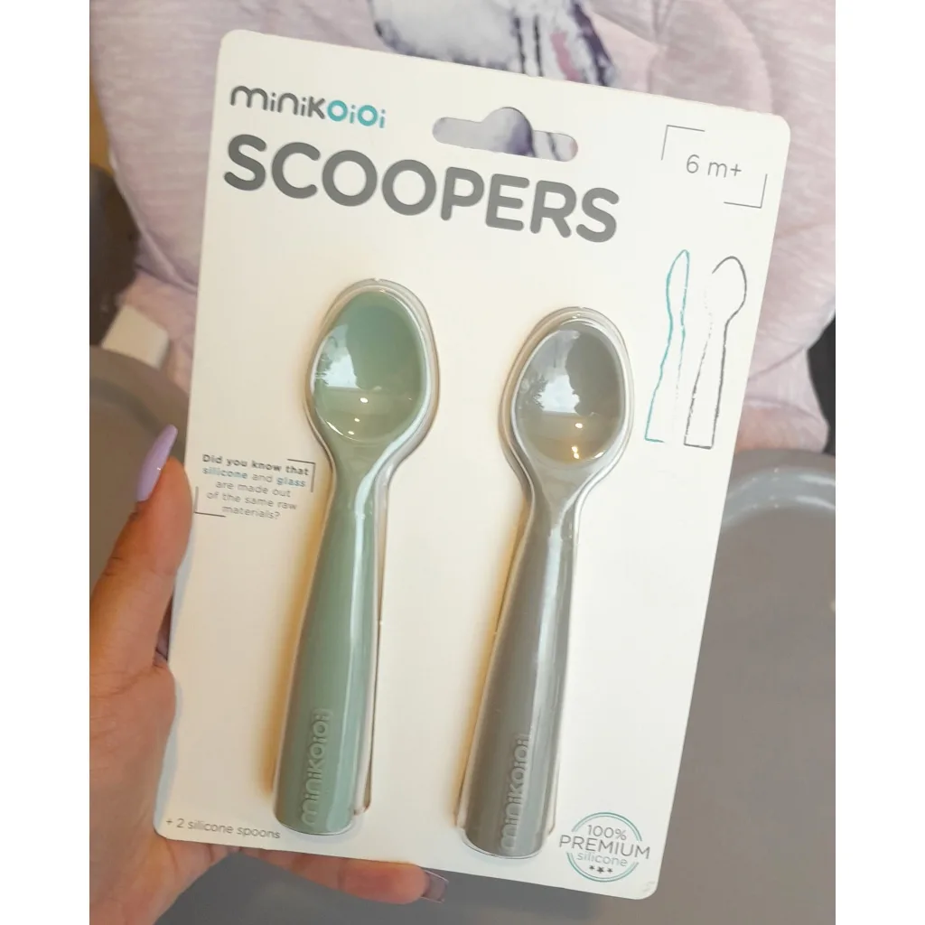 قاشق مینیک اوی اوی Scoopers سیلیکونی 2عددی Minik oioi