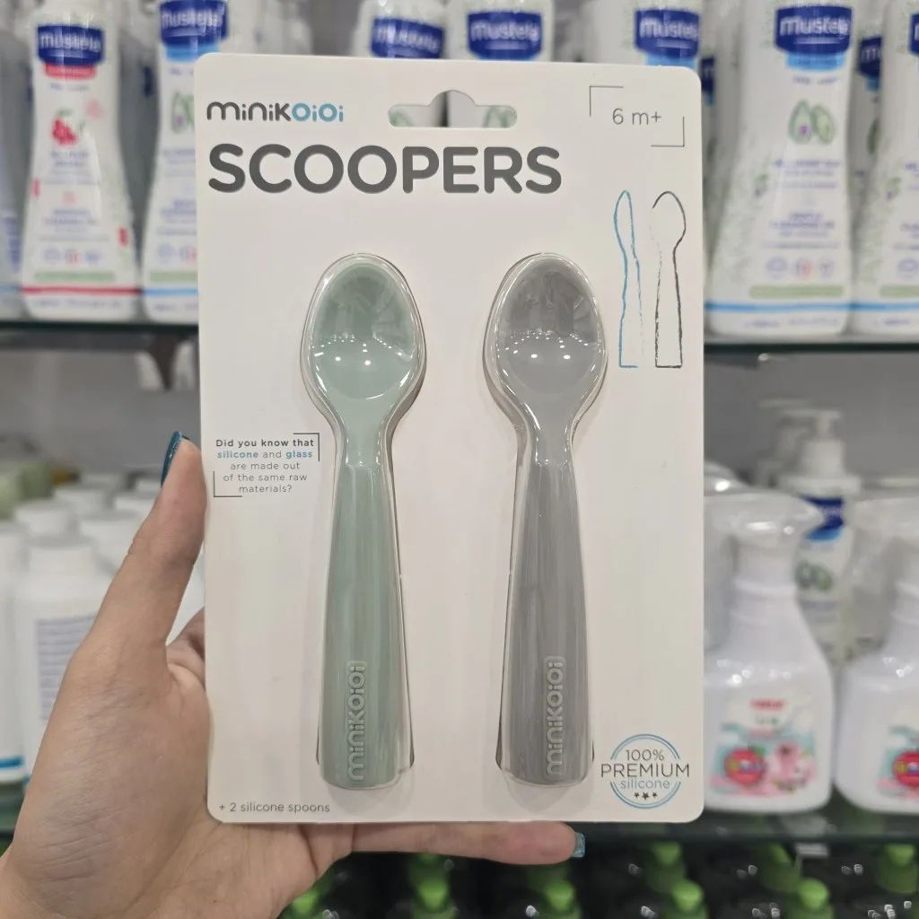قاشق مینیک اوی اوی Scoopers سیلیکونی 2عددی Minik oioi
